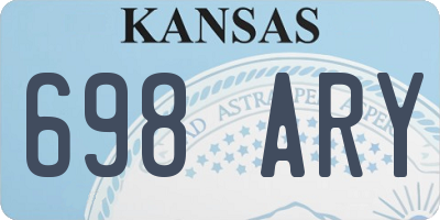 KS license plate 698ARY