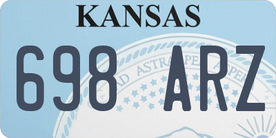 KS license plate 698ARZ