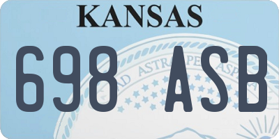 KS license plate 698ASB