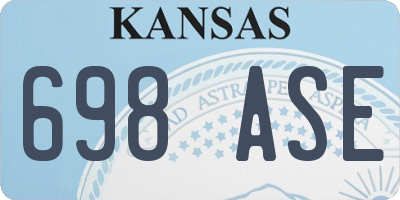 KS license plate 698ASE