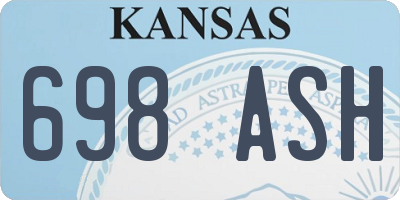 KS license plate 698ASH