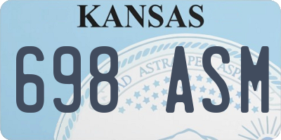 KS license plate 698ASM