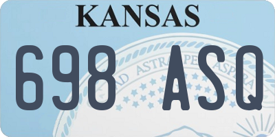 KS license plate 698ASQ