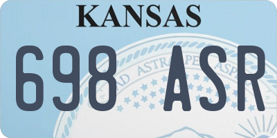 KS license plate 698ASR
