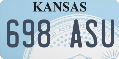 KS license plate 698ASU
