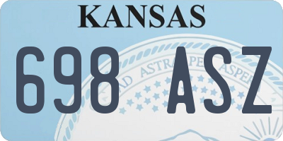 KS license plate 698ASZ