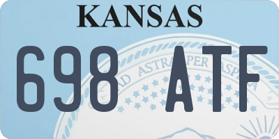 KS license plate 698ATF