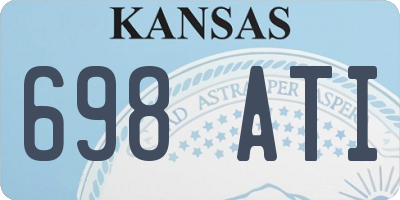 KS license plate 698ATI