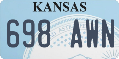 KS license plate 698AWN