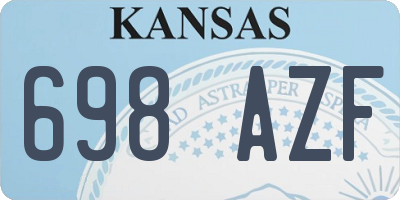 KS license plate 698AZF