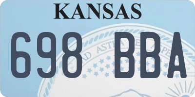 KS license plate 698BBA