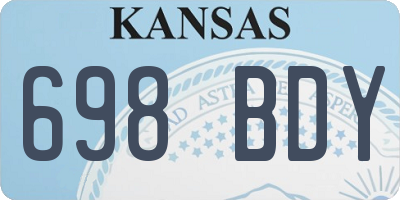 KS license plate 698BDY