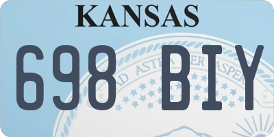 KS license plate 698BIY
