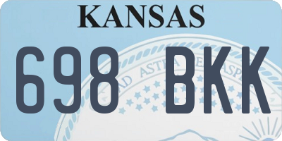 KS license plate 698BKK