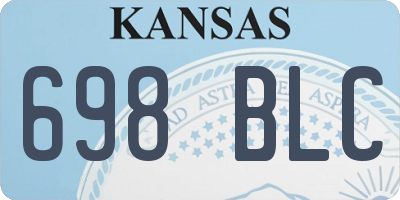 KS license plate 698BLC