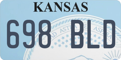 KS license plate 698BLD