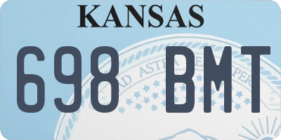 KS license plate 698BMT