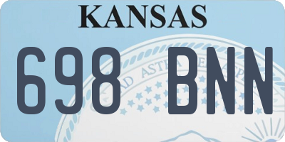 KS license plate 698BNN