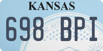 KS license plate 698BPI