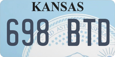 KS license plate 698BTD