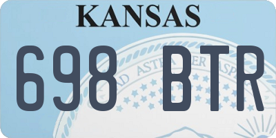 KS license plate 698BTR