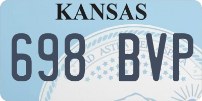 KS license plate 698BVP