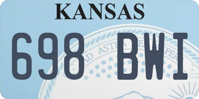 KS license plate 698BWI