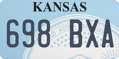 KS license plate 698BXA