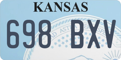 KS license plate 698BXV
