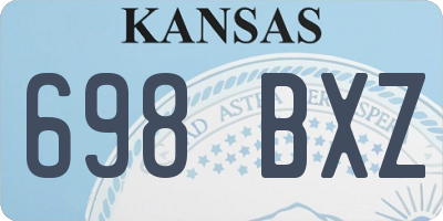 KS license plate 698BXZ