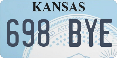 KS license plate 698BYE