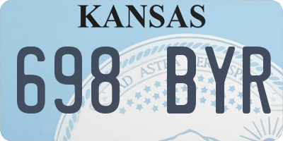 KS license plate 698BYR