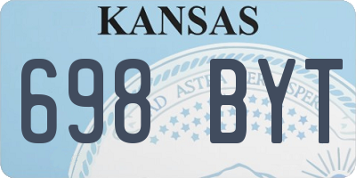 KS license plate 698BYT