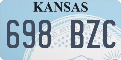 KS license plate 698BZC