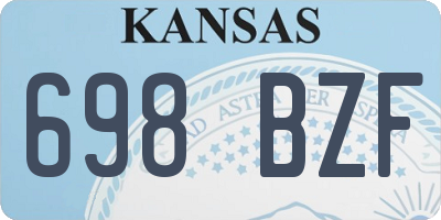 KS license plate 698BZF