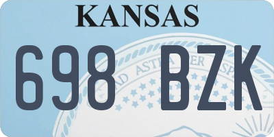 KS license plate 698BZK