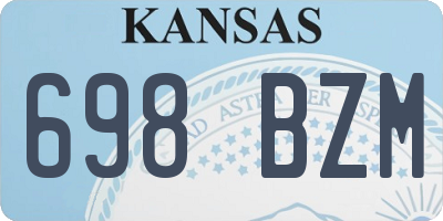 KS license plate 698BZM
