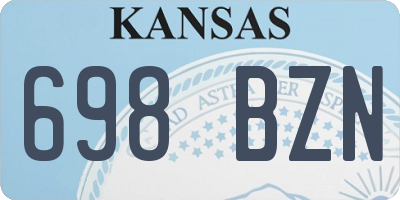 KS license plate 698BZN