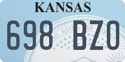 KS license plate 698BZO
