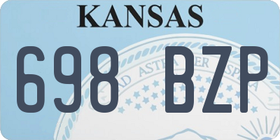 KS license plate 698BZP