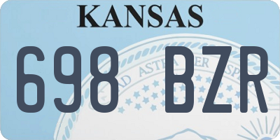 KS license plate 698BZR