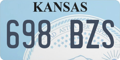 KS license plate 698BZS