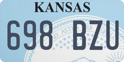 KS license plate 698BZU