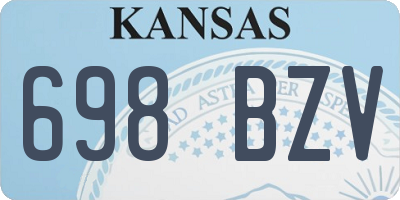 KS license plate 698BZV
