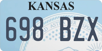 KS license plate 698BZX