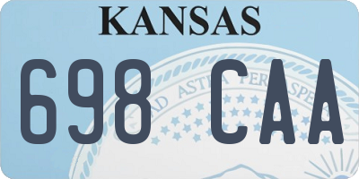 KS license plate 698CAA