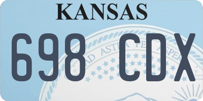 KS license plate 698CDX