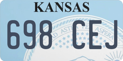 KS license plate 698CEJ