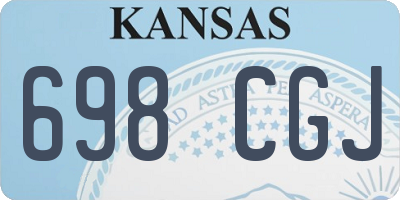 KS license plate 698CGJ
