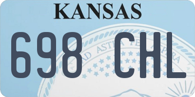 KS license plate 698CHL